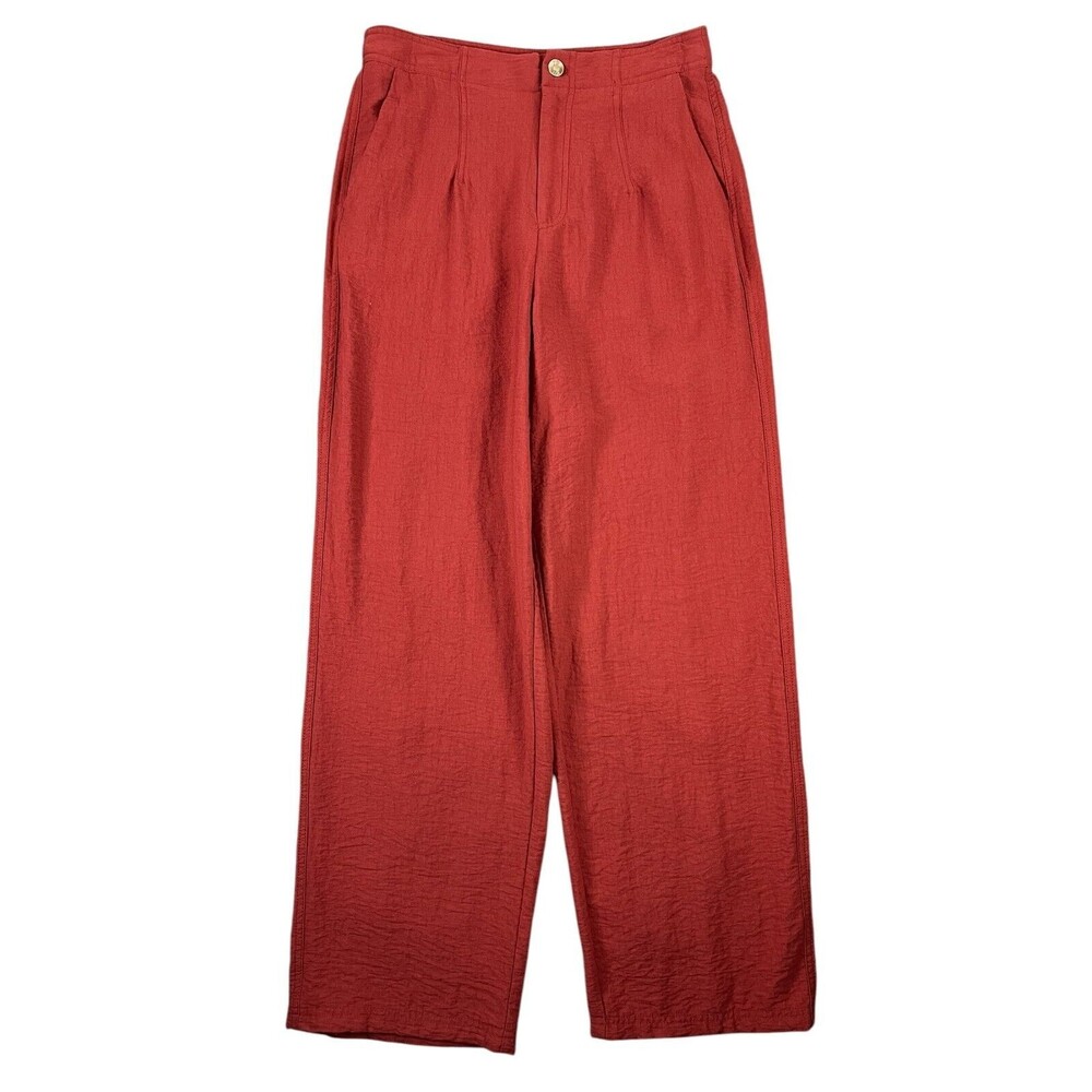 Vintage 90s DKNY High Waist Full Leg Pant  Size 6  Dark Coral Barrel Vibes  Boho